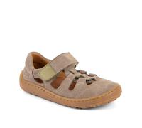 Sandale FRODDO "Barfußschuh", Mädchen, Gr. 27, beige, Veloursleder, Schuhe Sandale, Sommerschuh, Klettschuh, Sandale mit Klettverschluss (84802863-27) beige