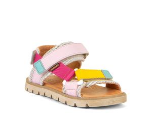 Sandale FRODDO, Jungen, Gr. 34, rosa (rosa, multi), Leder, Textil, Schuhe Sandale, Trekking Schuh, Klettschuh mit Klettverschluss (21386965-34) rosa, multi