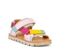 Sandale FRODDO, Kinder, Gr. 33, rosa (rosa, multi), Leder, Textil, colorblocking, Schuhe Sandale, Trekking Schuh, Klettschuh mit Klettverschluss (21386965-33) rosa, multi