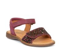 Sandale FRODDO "Lore Sparkle", Mädchen, Gr. 33, beerefarben, Leder, Glitzer, festlich, Schuhe Sandale, Sommerschuh, Klettschuh, Sandalette, mit zwei Klettverschlüsse (61128264-33)
