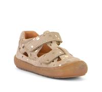 Sandale FRODDO "Ollie Sandal", Jungen, Gr. 19, gold (beige, goldfarben), Leder, glänzend, Schuhe Sandale, Klettschuh, Babyschuh, Sommerschuh mit Klettverschluss (21463543-19)