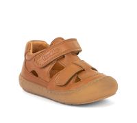 Sandale FRODDO "Ollie Sandal", Mädchen, Gr. 26, braun, Leder, unifarben, Schuhe Sandale, Babyschuh, Klettschuh, Lauflernschuh mit luftigen Löchern (90257830-26) braun