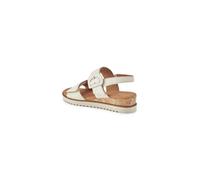 Plateausandaletten GABOR "Plateau Sandale Materialmix Leder", Damen, Gr. 37, beige, Schuhe (71159101-37) beige