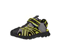 Sandale GEOX "J SANDAL AIRADYUM BO", Kinder, Gr. 31, grau (grau, neon), Textil, Synthetik, sportlich, Schuhe, Wasserschuh, Badeschuh, Trekkingsandale mit geschütztem Zehenbereich (16599563-31) grau, n