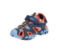 GEOX Lederimitat/Mesh Sandalen, blau, 32 Blau/ Orange