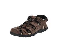 Sandale GEOX "Geox Wanderschuhe Lederimitat", Damen, Gr. 42, braun (dunkelbraun), Lederimitat, Schuhe Sandale (94494361-42) dunkelbraun