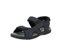 Geox Herren UOMO SANDAL STRADA D Riemchensandalen, Blau (Navy/Dk Grey), 45 EU