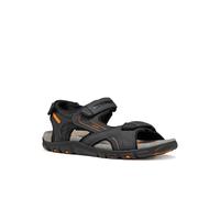 Sandale GEOX, Herren, Gr. 43, dunkelblau, schwarz, Synthetik, Mesh, kontrastfarbene Details, Basic, Schuhe Sandale, Sommerschuh, Klettschuh, Outdoorsandale im Trekking-Look (98446812-43) dunkelblau, s
