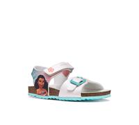 Sandale GEOX "J ADRIEL GIRL", Mädchen, Gr. 28, weiß, disney moana, Lederimitat, Schuhe Sandale, Sommerschuh mit Disney-Motiv, Größenschablone zum Download (95108737-28) weiß, disney moana