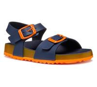 Geox J Ghita Boy C Sandal, Navy/Orange, 25 EU