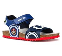 Sandale GEOX "J GHITA BOY", Kinder, Gr. 38, blau (blau, rot), Synthetik, Schuhe Sandale, Klettschuh, Sommerschuh mit Super Mario Motiv und Logo (89192769-38) blau, rot