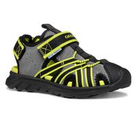 Geox J AIRADYUM BO Sandal, Grey/Lime, 34 EU