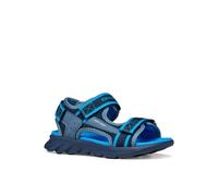 Sandale GEOX "J SANDAL AIRADYUM BO", Mädchen, Gr. 39, navy, hellblau, Synthetik, Textil, Schuhe Sandale, Klettschuh, Freizeitschuh mit Größenschablone zum Download (59235665-39) navy, hellblau