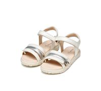 Geox J Haiti Girl Sandal, White/Silver, 26 EU