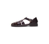 Sandale HENRY STEVENS "Wallace FSI", Herren, Gr. 45, Leder, rot (bordeaux), Kalbsleder, Schuhe Sandale (30826304-45) bordeaux
