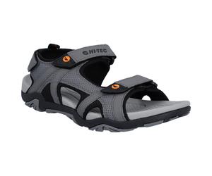 Sandale HI-TEC "Hi-Tec Sandalen Crater", Herren, Gr. 40, Normalschaft, stahlgrau, schwarz, orange, Synthetisch, Schuhe Sandale (26443213-40) stahlgrau, schwarz, orange