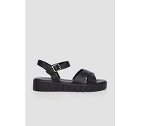 s.Oliver Damen Sandalen flach mit Plateau Bequem, Schwarz (Black), 41 EU