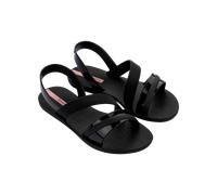 Sandale IPANEMA "IPANEMA VIBRANT SANDAL FEM", Damen, Gr. 38, schwarz, schwarz, pink, Synthetik, Schuhe Sandale, für Alltag, ohne Verschluss, sportlicher Stil, mit Gummilaufsohle (96115537-38) schwarz,