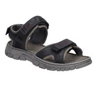 Sandale JOSEF SEIBEL "Brendan 03, schwarz-kombi", Herren, Gr. 44, schwarz (schwarz, kombi), Obermaterial: 80% Rindsleder Leather cow. 20% Textilmaterial TEXMAT., Schuhe Sandale (27286400-44) schwarz, 