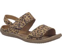 Sandale JOSEF SEIBEL "Caitlyn 04", Herren, Gr. 38, leo, Leder, Schuhe Sandale, Sandalette, Sommerschuh mit Klettverschlüssen, Weite G (=weit) (34520131-38) leo