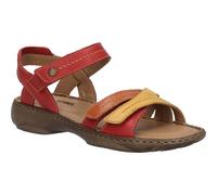 Sandale JOSEF SEIBEL "Debra 62, rubin-multi", Damen, Gr. 40, rot (rubin, multi), Obermaterial: 100% Rindsleder Leather cow., Schuhe Sandale (15392459-40) rubin, multi