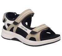 Sandale JOSEF SEIBEL "Estelle 02", Damen, Gr. 40, bunt (beige, multi), Leder, Textil, Schuhe Sandale, Trekkingsandale, Outdoorschuh mit verstellbaren Klettverschlüssen (34221607-40) beige, multi