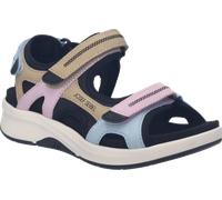 Sandale JOSEF SEIBEL "Estelle 02", Damen, Gr. 42, lila multi, Leder, Textil, Schuhe Sandale, Trekkingsandale, Outdoorschuh mit verstellbaren Klettverschlüssen (59643044-42) lila multi