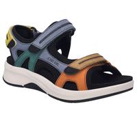 Sandale JOSEF SEIBEL "Estelle 02", Damen, Gr. 44, bunt (multifarben), Leder, Textil, kontrastfarbene Details, Schuhe Sandale, Trekkingsandale, Outdoorschuh mit verstellbaren Klettverschlüssen (2193075