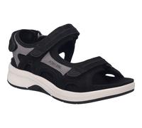Sandale JOSEF SEIBEL "Estelle 02, schwarz-grau", Damen, Gr. 44, schwarz (schwarz, grau), Obermaterial: 100% Rindsleder Leather cow., Schuhe Sandale (75073209-44) schwarz, grau