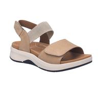 Sandale JOSEF SEIBEL "Estelle 13", Herren, Gr. 38, beige, Nubukleder, Schuhe Sandale, Sommerschuh, Komfortschuh mit praktischen Klettverschlüssen, G-Weite (92572721-38) beige