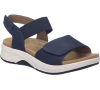 Sandale JOSEF SEIBEL "Estelle 13", Herren, Gr. 41, blau, Nubukleder, Schuhe Sandale, Sommerschuh, Komfortschuh mit praktischen Klettverschlüssen, G-Weite (26728558-41) blau