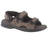 Sandale JOSEF SEIBEL "Franklin", Herren, Gr. 42, grau, Leder, Schuhe Sandale, Sommerschuh, Klettschuh, Freizeitsandale, mit Klettverschlüssen (42981709-42) grau