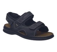 Sandale JOSEF SEIBEL "FRANKLYN", Herren, Gr. 42, schwarz, schwarz, Mesh, Nubukleder, Schuhe Sandale, Sommerschuh, Klettschuh, Freizeitsandale, mit Kontrastnähten (32037233-42) schwarz, schwarz