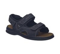 Sandale JOSEF SEIBEL "FRANKLYN", Herren, Gr. 44, schwarz, schwarz, Mesh, Nubukleder, Schuhe Sandale, Sommerschuh, Klettschuh, Freizeitsandale, mit Kontrastnähten (32037233-44) schwarz, schwarz