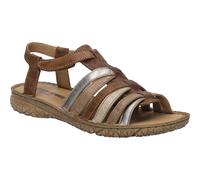 Sandale JOSEF SEIBEL "Ivy 02, castagne-multi", Damen, Gr. 44, braun (castagne, multi), Obermaterial: 100% Rindsleder Leather cow., Schuhe Sandale (19634849-44) castagne, multi