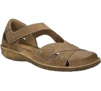 Sandale JOSEF SEIBEL "Rosalie 03", Damen, Gr. 37, camelfarben, Leder, Schuhe Sandale, Komfortschuh, Halbschuh mit Blumenprägung in der Laufsohle, G-Weite (43367143-37) camelfarben