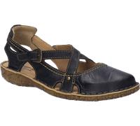 Sandale JOSEF SEIBEL "Rosalie 13", Damen, Gr. 39, schwarz, Leder, Schuhe Sandale, Sommerschuh, Sandalette, Riemchensandale, im Used-Look (96669462-39) schwarz