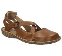 Sandale JOSEF SEIBEL "Rosalie 13", Damen, Gr. 44, braun (cognacfarben), Leder, klassisch, Schuhe, Sommerschuh, Sandalette, Riemchensandale, im Used-Look (41862945-44) cognacfarben