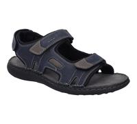 Sandale JOSEF SEIBEL "Vincent 08, jeans-kombi", Herren, Gr. 41, blau (jeans, kombi), Obermaterial: 80% Rindsleder Leather cow. 20% Textilmaterial TEXMAT., Schuhe Sandale (70937026-41) jeans, kombi