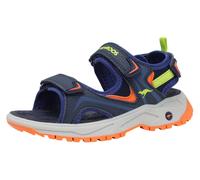 Sandale KANGAROOS "K-AS Fore", Mädchen, Gr. 32, blau (dk navy, flame), Synthetik, Textil, Schuhe Sandale (87184841-32)