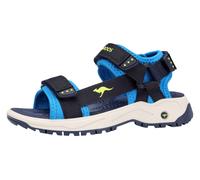 Sandale KANGAROOS "K-AS JAMIE", Mädchen, Gr. 32, blau (dk navy, sulphur spring), Mesh, Synthetik, Schuhe Sandale (15872926-32) dk navy, sulphur spring