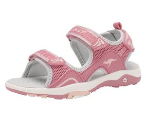 Sandale KANGAROOS "K-Leni Nova", Mädchen, Gr. 39, rosa (dusty rose, frost pink), Synthetik, Textil, Schuhe Sandale (81519820-39) dusty rose, frost pink