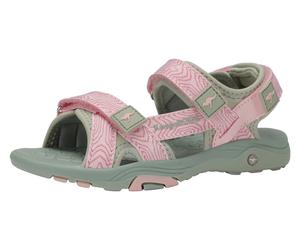 Sandale KANGAROOS "K-LOLA LUNA", Mädchen, Gr. 32, rosa (desert sage, seashell pink), Synthetik, Schuhe Sandale, für aktive Abenteuer, mit Gummilaufsohle, mit Klettverschluss (50250916-32) desert sage,