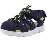 Sandale KANGAROOS "K-Mini", Mädchen, Gr. 30, blau (navy, lime), Synthetik, Textil, Schuhe Sandale, mit Klettverschluss (28690340-30) navy, lime