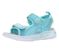 Sandale KANGAROOS "K-SLS ARIEL", Mädchen, Gr. 29, blau (ocean, mint), Mesh, Synthetik, Schuhe Sandale, mit Blinkfunktion, sportlicher Stil, mit Gummilaufsohle (97076360-29) ocean, mint