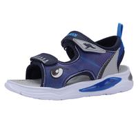 Sandale KANGAROOS "K-SLS DUSKY", Mädchen, Gr. 31, blau (dk navy, sky), Mesh, Synthetik, Schuhe Sandale, mit Blinkfunktion (64765330-31) dk navy, sky