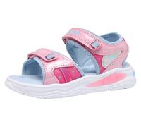 Sandale KANGAROOS "K-SLS Penny", Kinder, Gr. 32, pink (daisy pink, blau sky), Synthetik, Textil, Schuhe Sandale, mit Blinkfunktion (56118849-32) daisy pink, blau sky