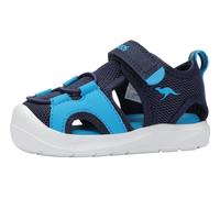 Sandale KANGAROOS "K-TOE AMARI EV", Mädchen, Gr. 30, blau (dk navy, sky), Mesh, Synthetik, Schuhe Sandale (53950432-30) dk navy, sky