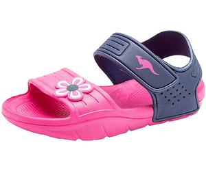 Sandale KANGAROOS "KangaSwim II", Mädchen, Gr. 21, blau (navy, pink), Synthetik, Schuhe Sandale (30607833-21)