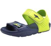 Sandale KANGAROOS "KangaSwim II", Mädchen, Gr. 25, blau (navy, lime), Synthetik, Schuhe Sandale (61371456-25) navy, lime